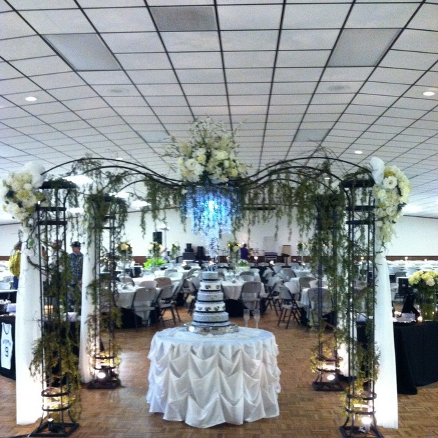 Fireman's Training Center - Wedding Cake table setup
